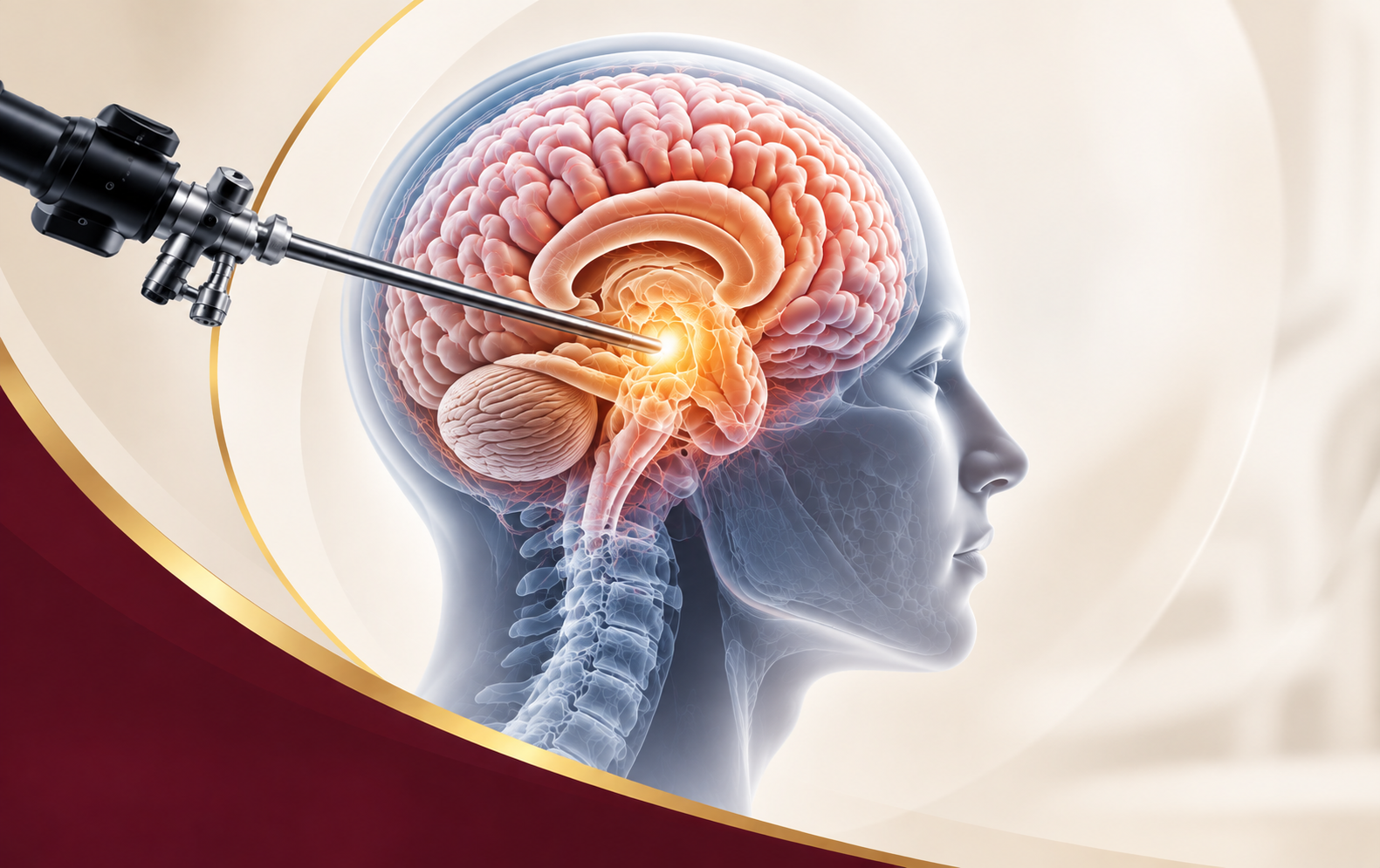 Illustration related to brain care and hydrocephalus evaluation.